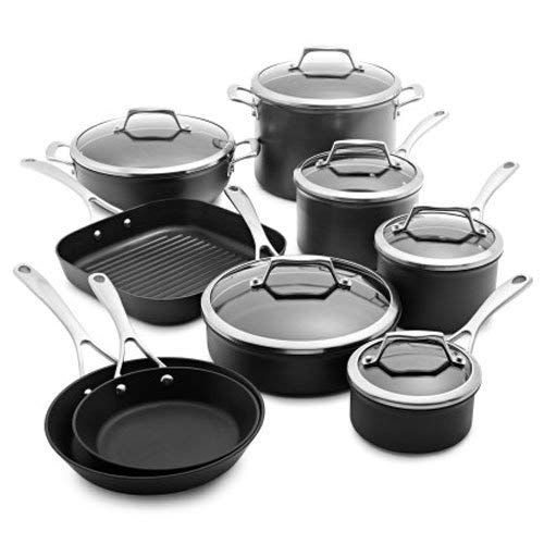 Sur La Table Dishwasher-Safe Hard Anodized Nonstick 15-Piece Set 83632-C