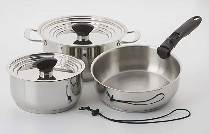 Galleyware Nesting Stainless Steel 9-piece Induction Cookware Set