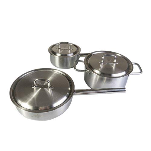 Buffalo ATSPOTSET Tri-Ply 6 Piece Stainless Steel Premium Cookware Set