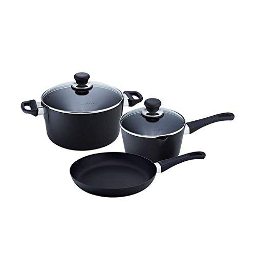 Scanpan 10508000 Classic 5 Cookware Set, 5 Piece, Black