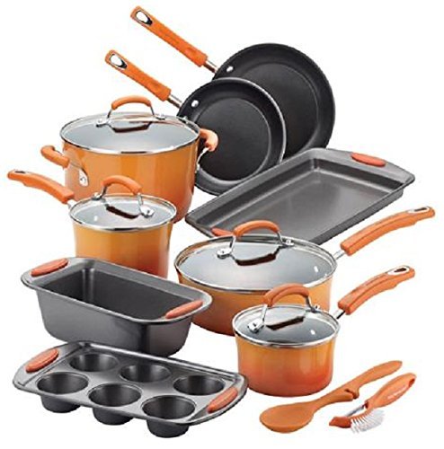 Rachael Ray Hard Enamel Non-Stick 14-Piece Cookware Set