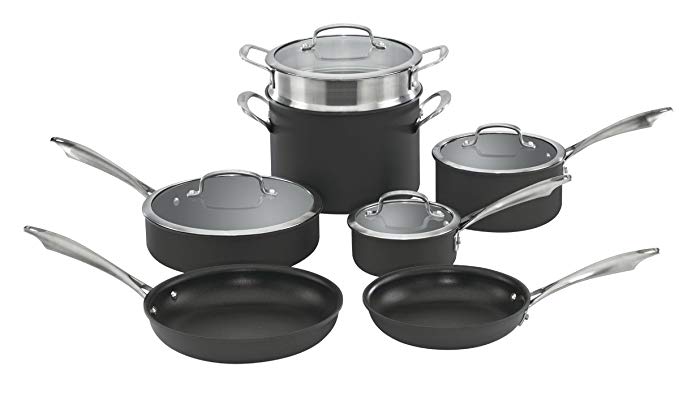 Cuisinart DSA-11 Dishwasher Safe Hard-Anodized 11-Piece Cookware Set