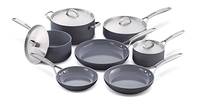 GreenPan Paris Pro 11pc Ceramic Non-Stick Cookware Set