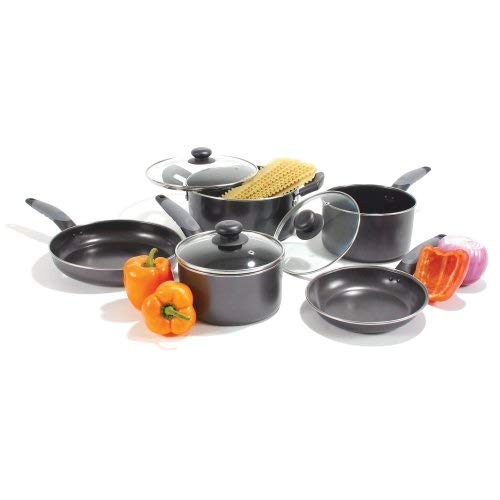 Heuck 29042 8 Piece 3 Ply Aluminum Soft Handle Cookware Set