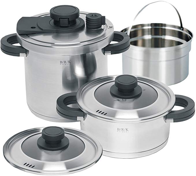 L'EQUIP B/R/K Germany 6-Piece Alpha Pressure Cooking Set, 7.9-Inch