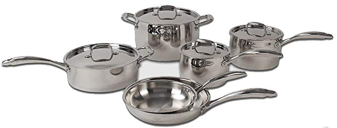 Lenox L-12360 Cookware Set, 10 Piece, Stainless Steel