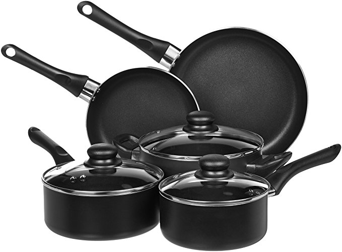 AmazonBasics 8-Piece Non-Stick Cookware Set