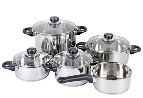 Kruger 9 Piece 18 /10 Stainless Steel Heat Induction Cookware Set